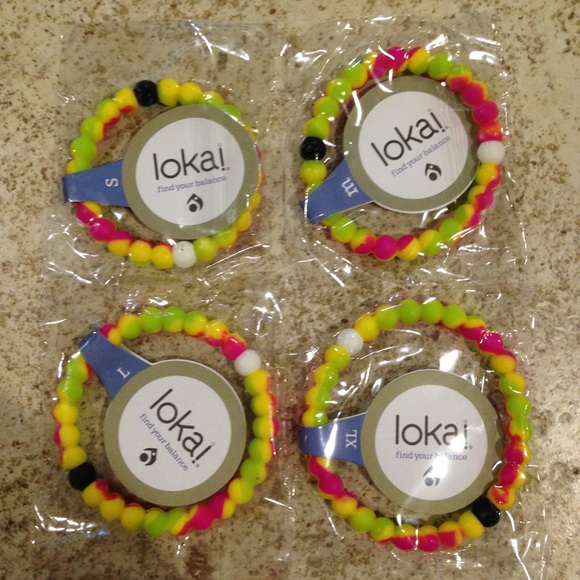 Lokai Bracelet S-M-L-XL Green Yellow Pink - Picture 1 of 1